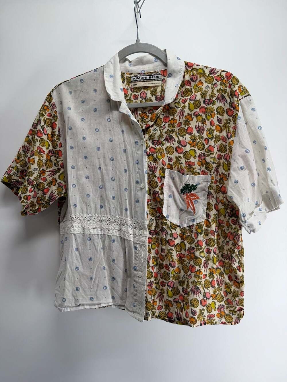 Urban Outfitters Kimchi Blue M Boho Lace Trim Boxy